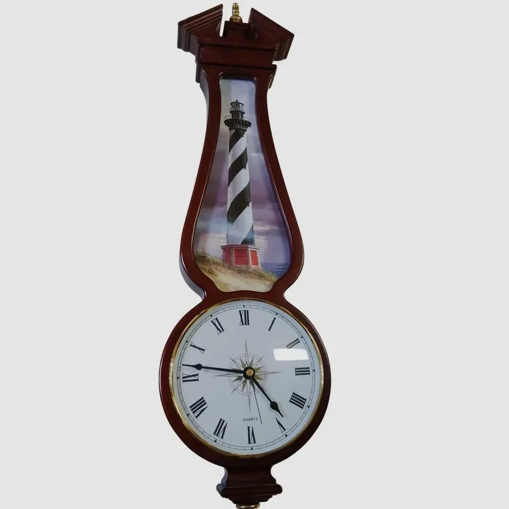 VTG 1992 Danbury Mint Cape Hatteras Lighthouse Banjo Wall Clock 25